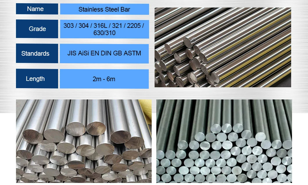 201 202 Stainless Steel Rod 304 316 316L 310S Stainless Steel Round Bar