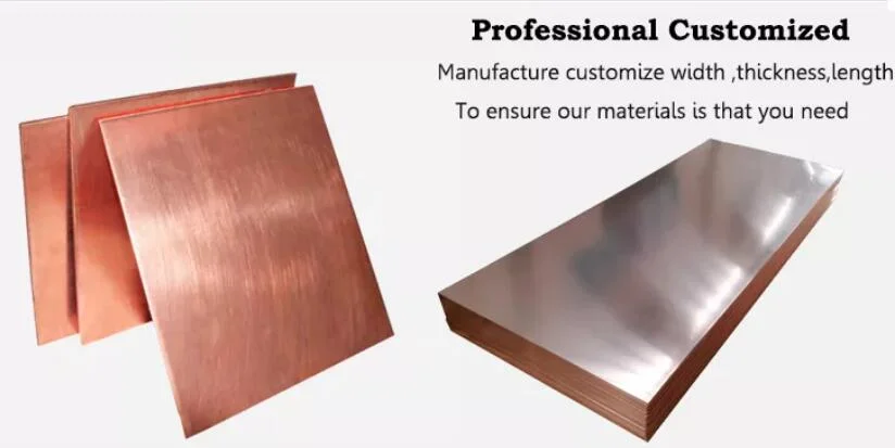 High Quality Copper Plate Copper Sheet 99.9% Purity Made in China